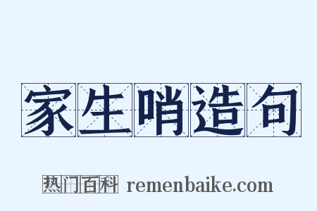 家生哨造句是什么意思的图片